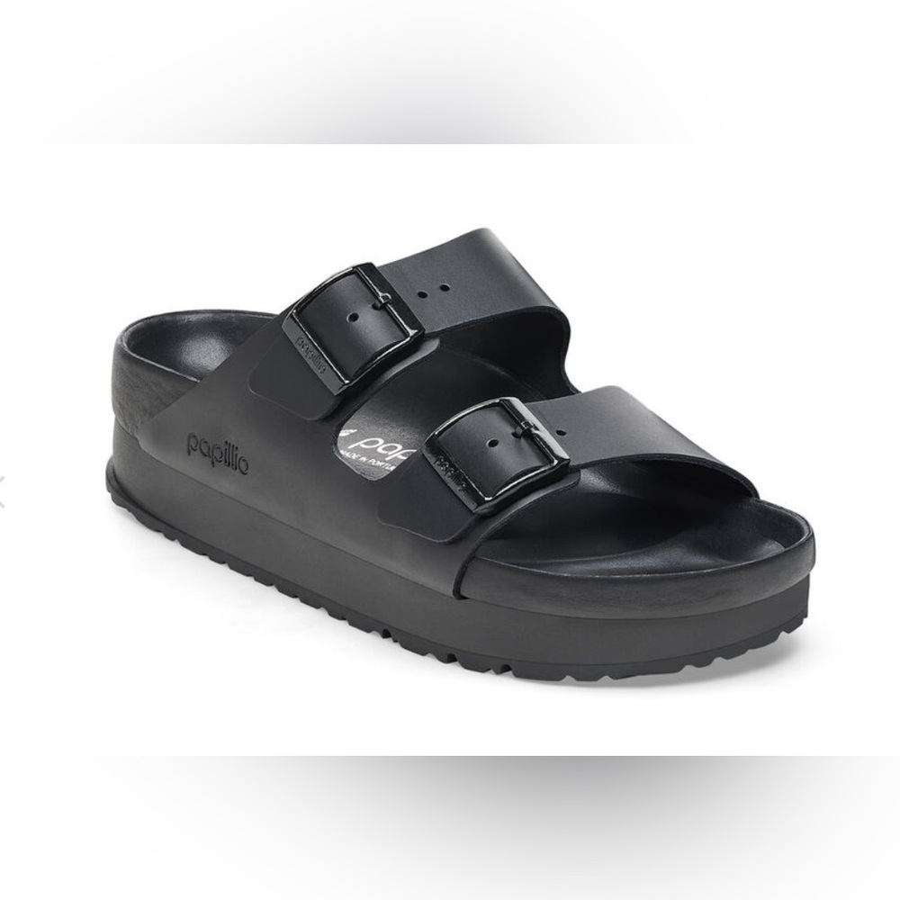 Birkenstock Platform Arizona Sandals Leather Narrow Fit